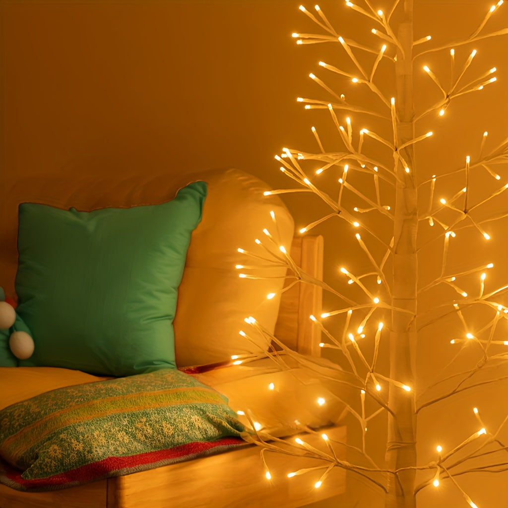 182.88cm LED Warm White Light Birch Tree Floor Lamp - Artificial, All-Season Holiday Decor for Parties, Weddings, Birthdays, Anniversaries, and Festivals, USB Powered, No Container Needed, Party Decoration | Modern Tree Lamp ZENORA