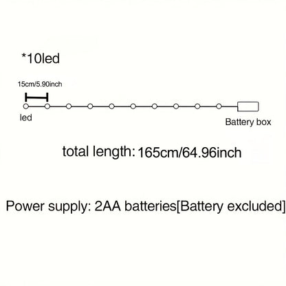 1 Set of Snowflake and Christmas Tree Shaped LED String Lights, Plastic Material, Battery Powered (Batteries Not Included), Suitable for Holiday Party Decorations for Christmas, Thanksgiving, New Year, and Weddings ZENORA