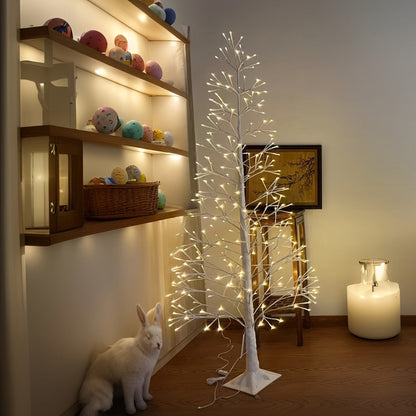 182.88cm LED Warm White Light Birch Tree Floor Lamp - Artificial, All-Season Holiday Decor for Parties, Weddings, Birthdays, Anniversaries, and Festivals, USB Powered, No Container Needed, Party Decoration | Modern Tree Lamp ZENORA