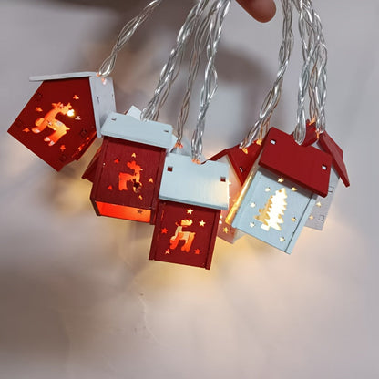 200.0 cm 10 LED Red Mansion Fairy Lights - Battery Operated, Perfect for Holiday Christmas Trees and Home Decorations: Xmas Tree, Deer, Heart Shapes. Ideal for Bedroom, Living Room, Dining Area, Cafes, Bar Settings - The Ulti ZENORA