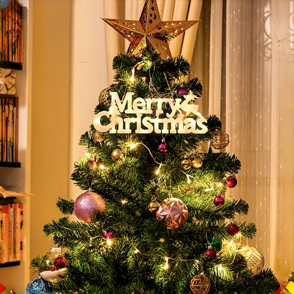 27.48 cm LED Christmas Lighted Garland with Illuminated "Merry Christmas" Letters, Snowflake & Bow Door Hanging Decoration - -in / Holiday Lights (No /Electrician-Free Setup) - Retro Winter Party ZENORA