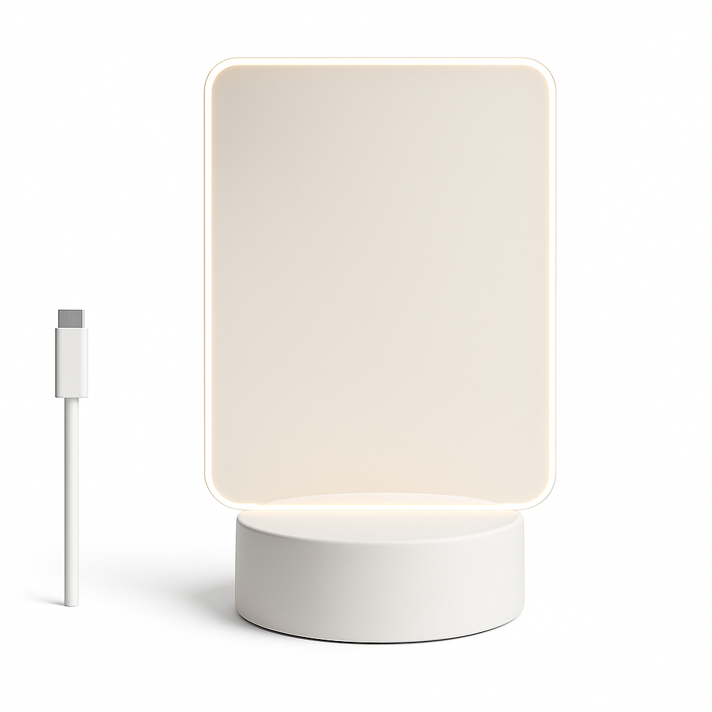 Veilleuse LED USB avec tableau d’écriture lumineux ZENORA