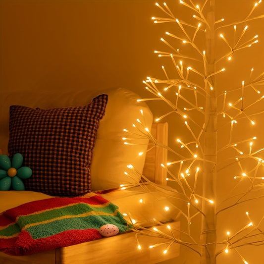 182.88cm LED Warm White Light Birch Tree Floor Lamp - Artificial, All-Season Holiday Decor for Parties, Weddings, Birthdays, Anniversaries, and Festivals, USB Powered, No Container Needed, Party Decoration | Modern Tree Lamp ZENORA