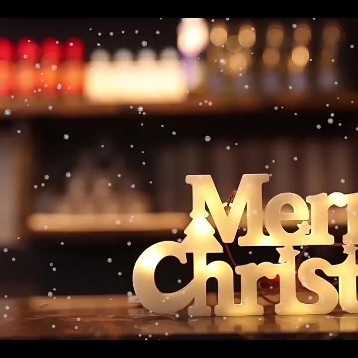 27.48 cm LED Christmas Lighted Garland with Illuminated "Merry Christmas" Letters, Snowflake & Bow Door Hanging Decoration - -in / Holiday Lights (No /Electrician-Free Setup) - Retro Winter Party ZENORA