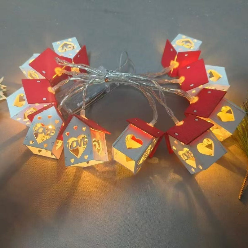 200.0 cm 10 LED Red Mansion Fairy Lights - Battery Operated, Perfect for Holiday Christmas Trees and Home Decorations: Xmas Tree, Deer, Heart Shapes. Ideal for Bedroom, Living Room, Dining Area, Cafes, Bar Settings - The Ulti ZENORA