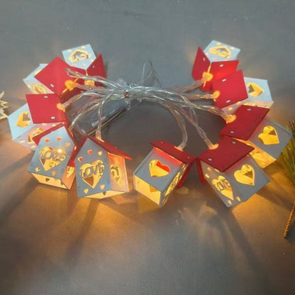 200.0 cm 10 LED Red Mansion Fairy Lights - Battery Operated, Perfect for Holiday Christmas Trees and Home Decorations: Xmas Tree, Deer, Heart Shapes. Ideal for Bedroom, Living Room, Dining Area, Cafes, Bar Settings - The Ulti ZENORA