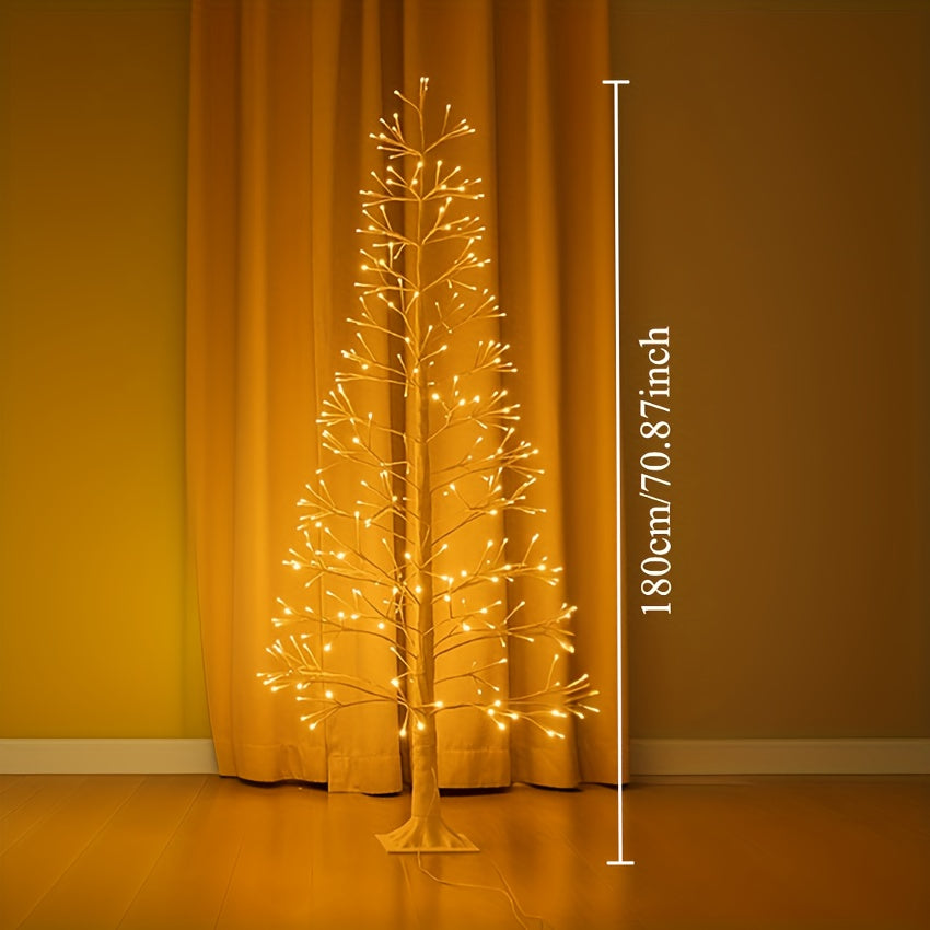 182.88cm LED Warm White Light Birch Tree Floor Lamp - Artificial, All-Season Holiday Decor for Parties, Weddings, Birthdays, Anniversaries, and Festivals, USB Powered, No Container Needed, Party Decoration | Modern Tree Lamp ZENORA