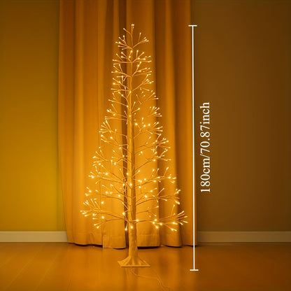 182.88cm LED Warm White Light Birch Tree Floor Lamp - Artificial, All-Season Holiday Decor for Parties, Weddings, Birthdays, Anniversaries, and Festivals, USB Powered, No Container Needed, Party Decoration | Modern Tree Lamp ZENORA